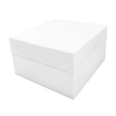 Caja para tarta blanca con tapa 33 x 33 x 15 cm - Funcakes