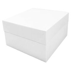 Caja tarta blanca con tapa 51 x 51 x 15,2 cm