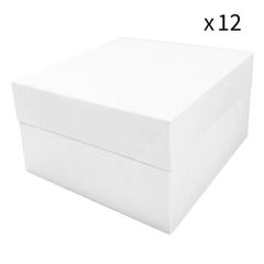 Cajas para tarta blancas con tapa 40 x 40 x 15 cm (12) - Funcakes