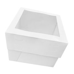 Caja para tarta con ventana 4 alturas ajustables 30,5 x 30,5 cm