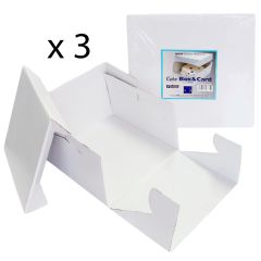 Cajas para tartas cuadradas con tapa 40,6 x 40,6 x 15 cm (3) - PME