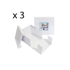 Cajas para tartas cuadradas con tapa 18 x 18 x 15 cm (3) - PME