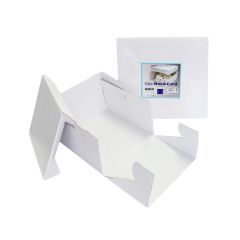 Caja para tarta blanca con tapa 28 x 28 x 15 cm - PME