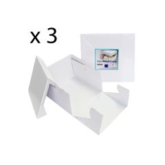 Cajas para tartas cuadradas con tapa 23 x 23 x 15 cm (3) - PME