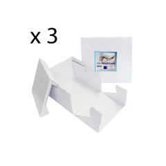 Cajas para tartas cuadradas con tapa 20,5 x 20,5 x 15 cm (3) - PME