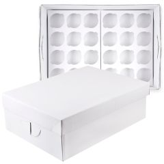 Caja rectangular alta 24 cupcakes 44 x 32 x 14 cm - PME