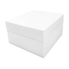 Caja para tarta blanca con tapa 30,2 x 30,2 x 15,2 cm - Funcakes