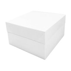 Caja tarta blanca con tapa 30,3 x 22,5 x 15,2 cm