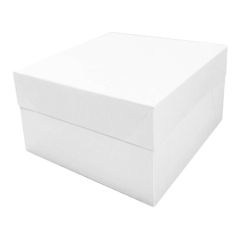 Caja tarta blanca con tapa 35 x 35 x 15 cm