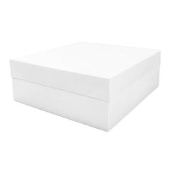Caja para tarta blanca con tapa 50 x 40 x 15 cm - Funcakes