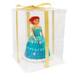 Caja tarta transparente con base, tapa y lazo Crystal 30 cm - PME