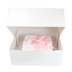 Cajas para tarta blancas 32  x 32 x 11,5 cm (2) - Funcakes