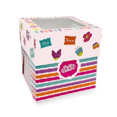 Caja para tarta con ventana y altura ajustable Día de la madre 20,5 x 19,5 cm - Pastry Colours