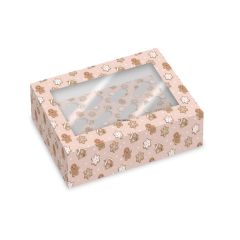 Cajas para 6 cupcakes con ventana jengibre Navidad 23 x 17 x 10 cm (2)