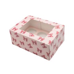 Cajas para 6 cupcakes con ventana lazos 23 x 17 x 10 cm (2)