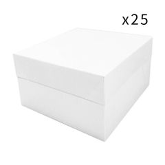 Cajas para tarta blancas con tapa 33 x 33 x 15 cm (25) - Funcakes