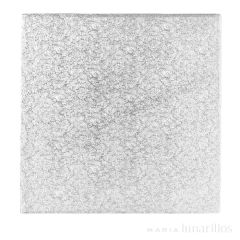 Cake drum cuadrado plateado 30,5 cm, grosor 4 mm