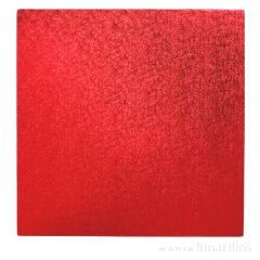 Cake drum cuadrado rojo 35 cm, grosor 12 mm - Decora