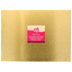 Cake drum rectangular dorado 45 x 35 cm, grosor 3 mm - Funcakes