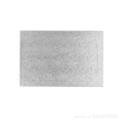 Cake drum rectangular plateado 30,5 x 20,3 cm, grosor 12 mm