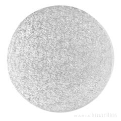 Cake drum redondo plateado 33 cm, grosor 4 mm