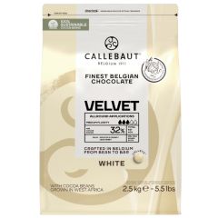 Callets Chocolate blanco Velvet 32% 2,5 kg - Sin gluten - Callebaut