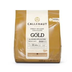 Callets Chocolate Gold caramelo 30,4% 400 g - Sin gluten - Callebaut