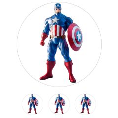 Papel de azúcar de Capitán América Avengers (Marvel)- 20 cm - María Lunarillos