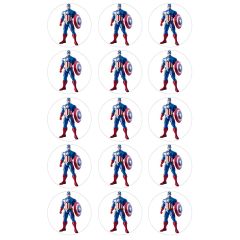 Oblea de Capitán América Avengers (Marvel) - 5 cm (15) - María Lunarillos