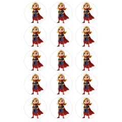 Oblea de Capitana Marvel - 5 cm (15) - María Lunarillos