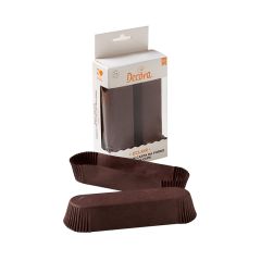 Cápsulas alargadas marrones para eclairs (36) - Decora
