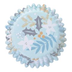 Cápsulas azules flores de Navidad (30) - PME