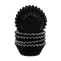 Cápsulas mini negras metalizadas (160) - Wilton