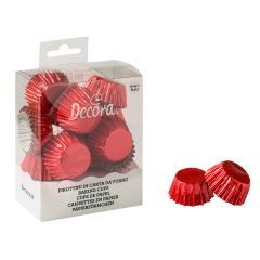 Cápsulas minis rojas metalizadas (180) - Decora