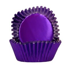 Cápsulas moradas metalizadas (48) - Funcakes
