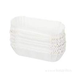 Cápsulas blancas para magdalenas valencianas o éclairs (50)