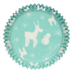 Cápsulas azules renos y muñecos de nievo Navidad (48) - Funcakes