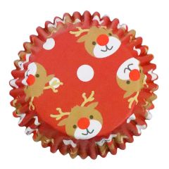 Cápsulas rojas renos Navidad (30) - PME