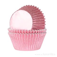 Cápsulas rosa bebé metalizadas (24) - House of Marie