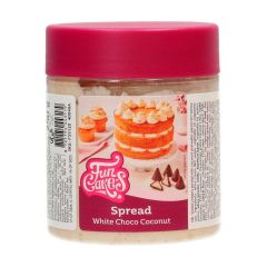 Crema de chocolate blanco y coco Spread White Choco Coconut 250 g - Funcakes