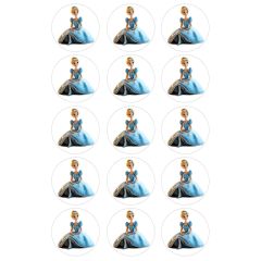 Papel de azúcar de La Cenicienta - 5 cm (15) - María Lunarillos