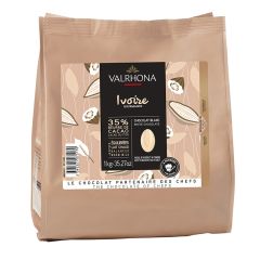 Chocolate de cobertura blanco 35% Ivoire 1 kg - Valrhona