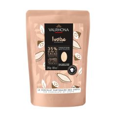 Chocolate de cobertura blanco 35% Ivoire 250 g - Valrhona