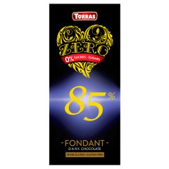 Chocolate negro 85% cacao 100 gr - Sin azúcar - Torras