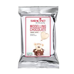 Chocolate plástico para modelar blanco 250 g - Sin gluten - Saracino