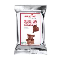 Chocolate plástico para modelar marrón 250 g - Sin gluten - Saracino