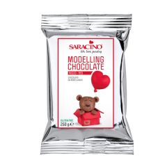 Chocolate plástico para modelar rojo 250 g - Sin gluten - Saracino