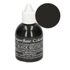 Colorante para aerógrafo negro metalizado 60 ml - Sin gluten - Sugarflair
