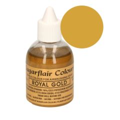 Colorante para aerógrafo oro real metalizado 60 ml - Sin gluten - Sugarflair