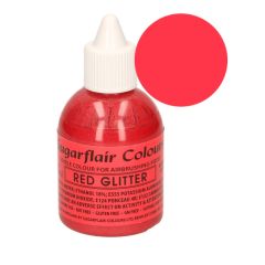 Colorante para aerógrafo rojo metalizado 60 ml - Sin gluten - Sugarflair
